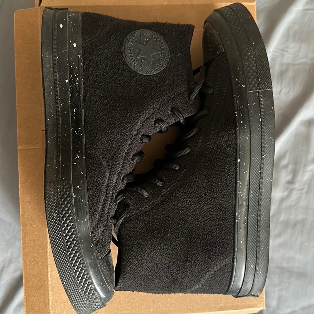 Converse Chuck 70 Hi Renew Knit Sneakers in triple Black.Men’s US Size 9.5.